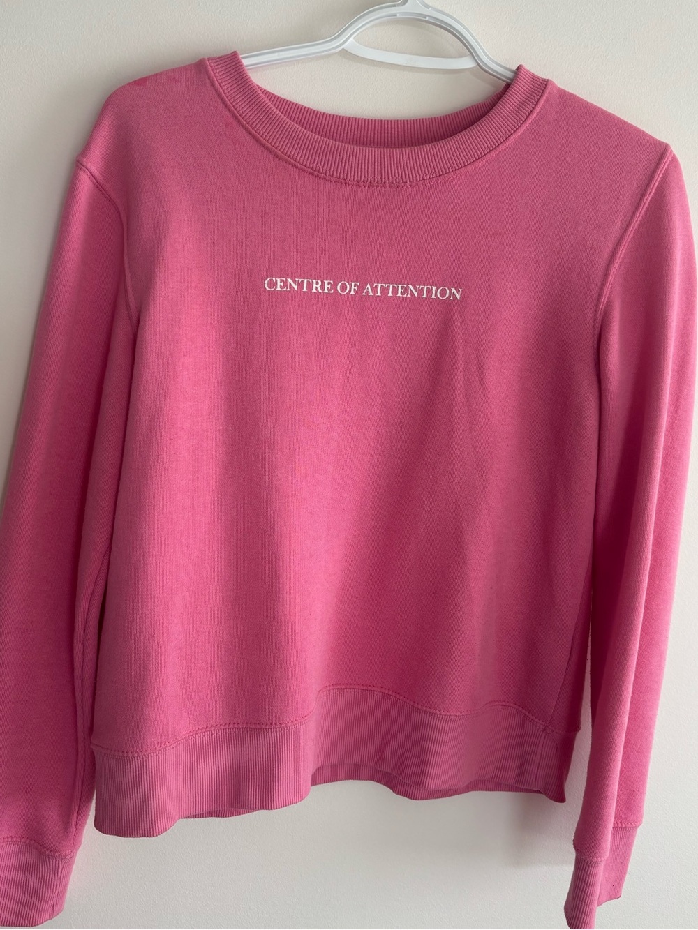 ZARA Pink 'Centre of Attention' Crewneck Sweatshirt
